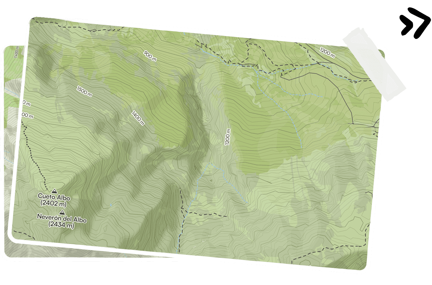 map with trail
